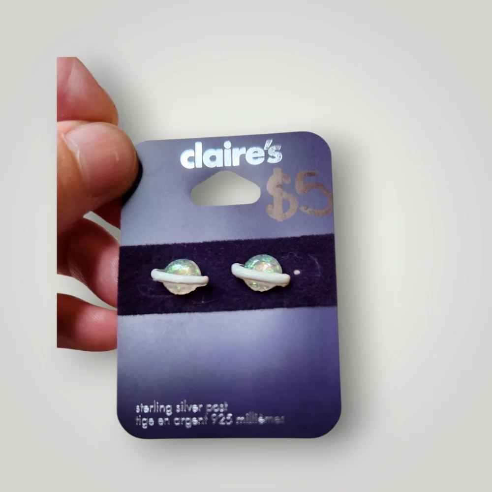 Claire's Iridescent Planet Earrings